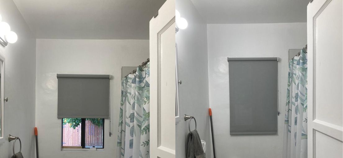 Custom Roller Shades Enhance Privacy and Style in Sunland Bathroom Remodel