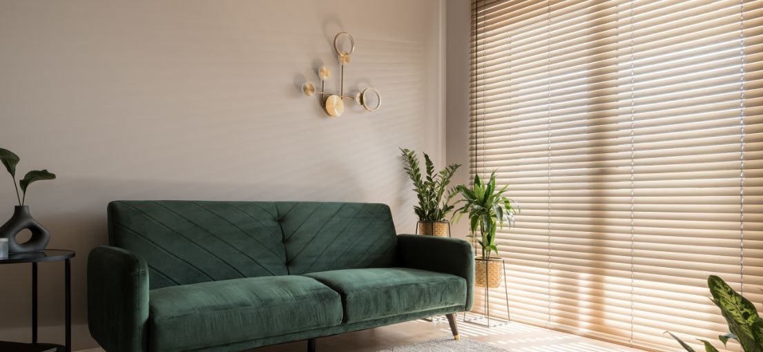 Masterful blend of style and function with Master Blinds' vinyl window treatments in a contemporary setting.